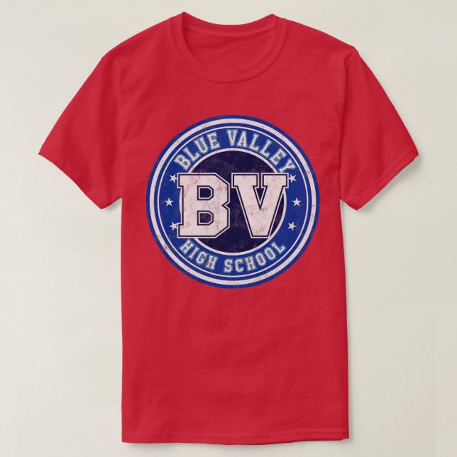 Blue Valley High School Worn T-Shirt (Design Front)