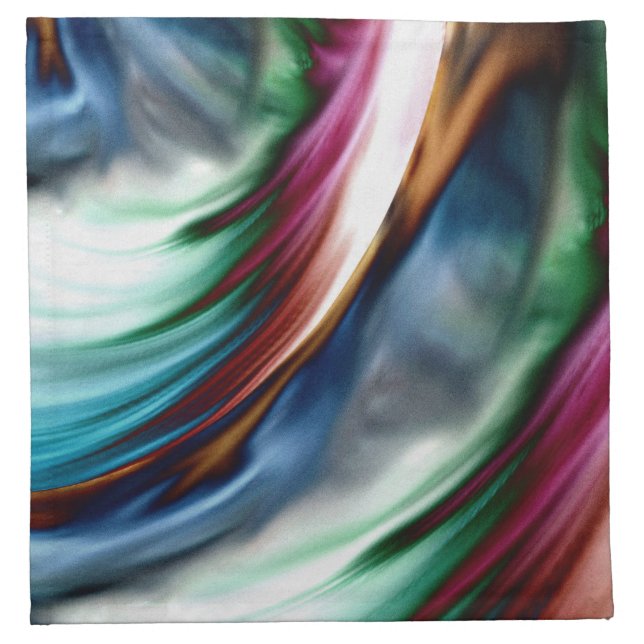 Blue Valley Whirlwind Rainbow Cloth Napkin (Front)