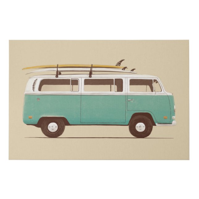 Blue Van | Florent Bodart Faux Canvas Print (Front)