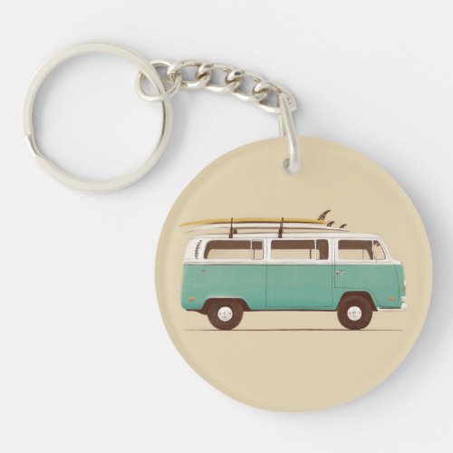 Blue Van  Florent Bodart Keychain