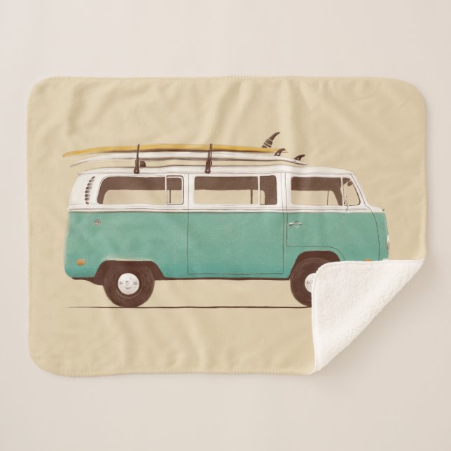 Blue Van | Florent Bodart Sherpa Blanket (Front (Horizontal))