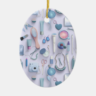 Blue Vanity Table Ceramic Ornament