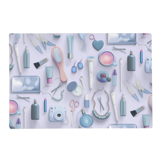 Blue Vanity Table Placemat (Back)