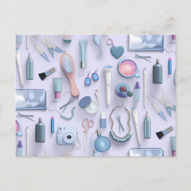 Blue Vanity Table Postcard (Front)