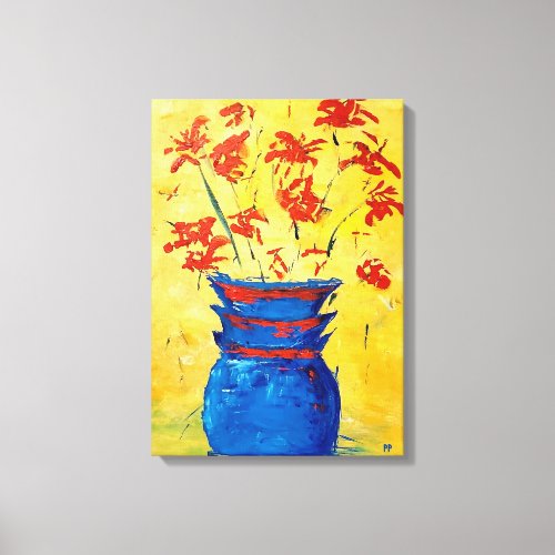 Blue Vase Canvas Print