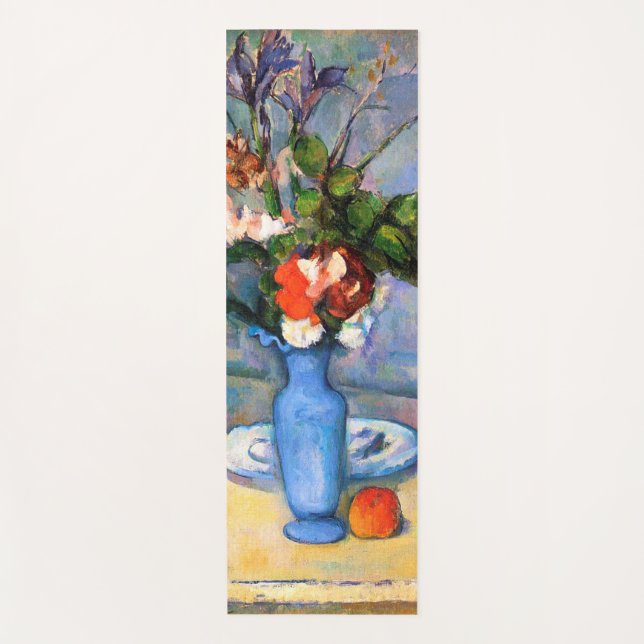 Blue Vase Flowers, Paul Cezanne Yoga Mat (Front)