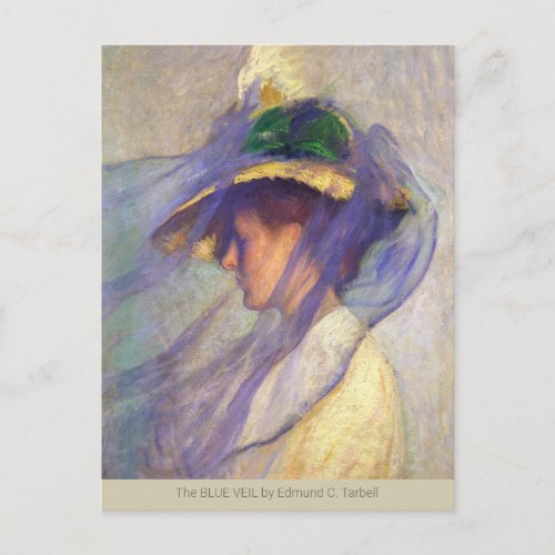 Blue Veil  Edmund C Tarbell CC0669 Impressionism Postcard