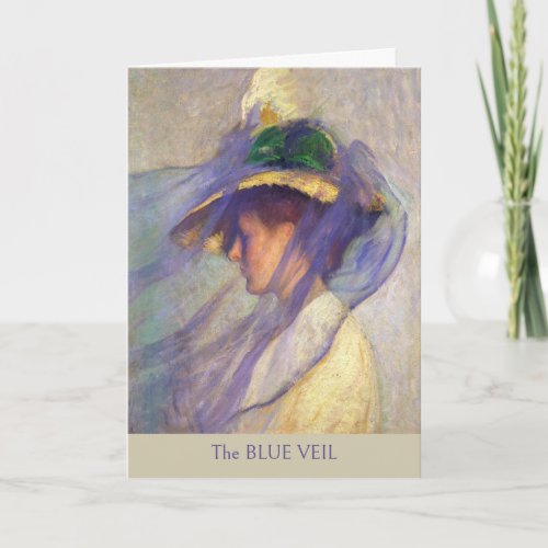 Blue Veil Edmund C Tarbell Poetic Impressionism   Card