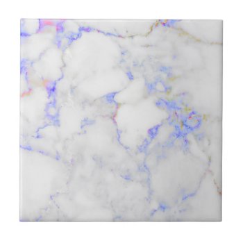 Blue Veins Marble Ceramic Tile by TheSillyHippy at Zazzle