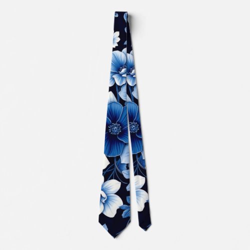 blue velvet blooms tie