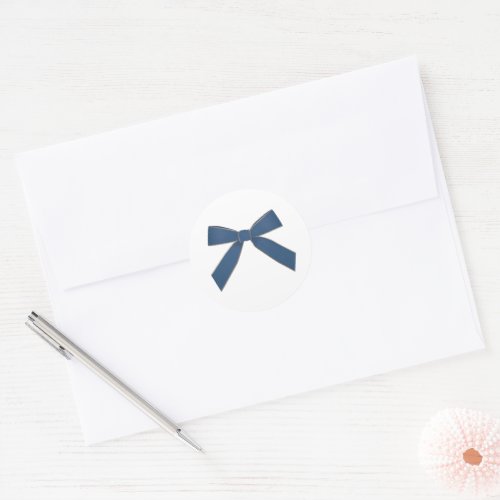 Blue Velvet Bow Christmas Envelope Seal