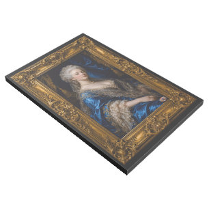 Blue Velvet Gilded Portrait Of Odette Morelle Gallery Wrap