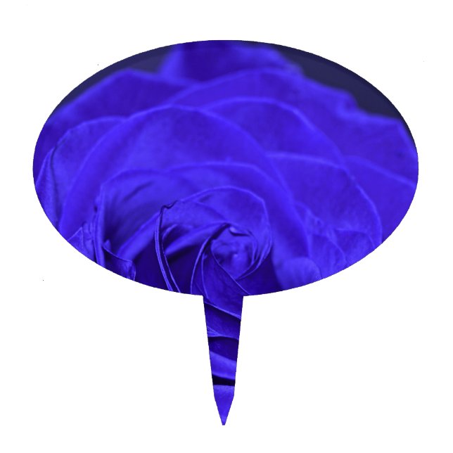 Blue Velvet Rose Cake Topper (Front)