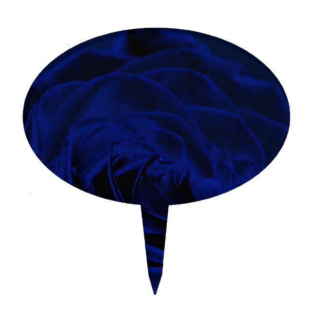 Blue Velvet rose.jpg Cake Topper (Front)