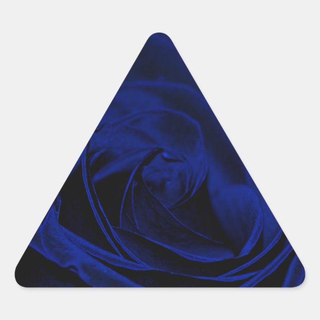 Blue Velvet rose.jpg Triangle Sticker (Front)