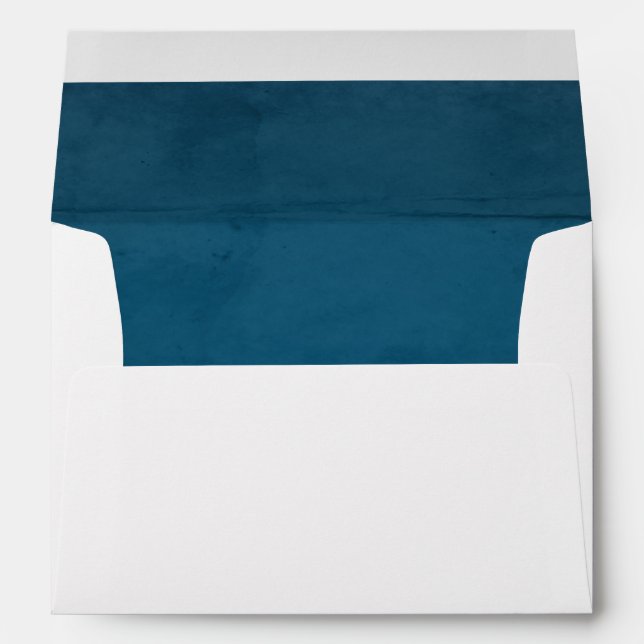 Blue Velvet Textured Lining A7 Envelope (Back (Bottom))