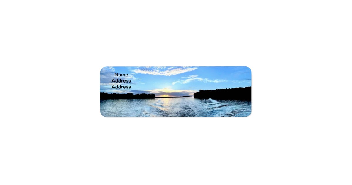 Blue Velvet was the night Lake Oconee Sunset Label | Zazzle