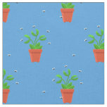 blue venus fly trap fabric