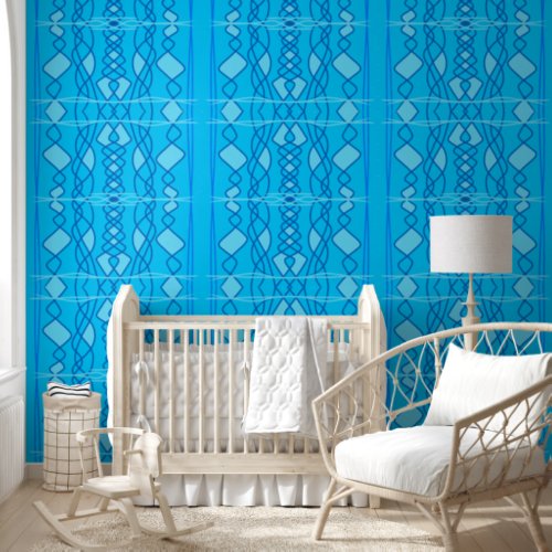 Blue vertical geometric design  wallpaper 