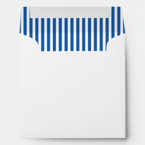 Blue Vertical Stripe Lined Envelope