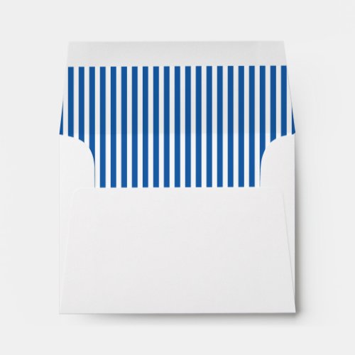 Blue Vertical Stripe Lined Envelope