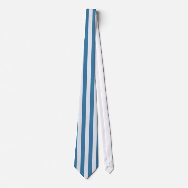 Blue vertical stripe tie (Front)