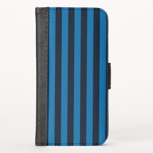 Blue Vertical Stripes Background Customize This iPhone X Wallet Case