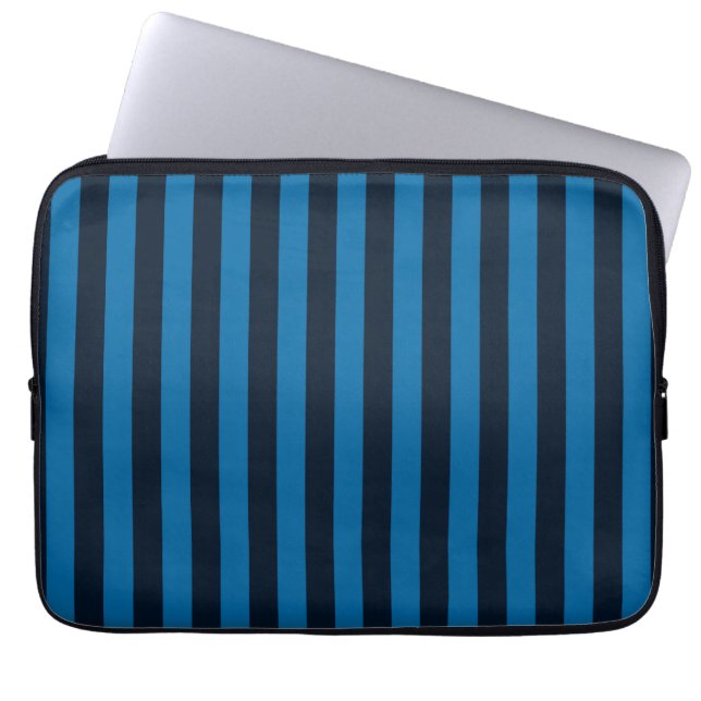 Blue Vertical Stripes Background Customize This! Laptop Sleeve (Front)
