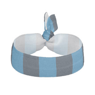 Blue Vertical Stripes Background Customize This! Ribbon Hair Tie