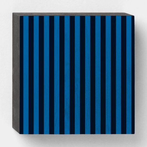 Blue Vertical Stripes Background Customize This Wooden Box Sign