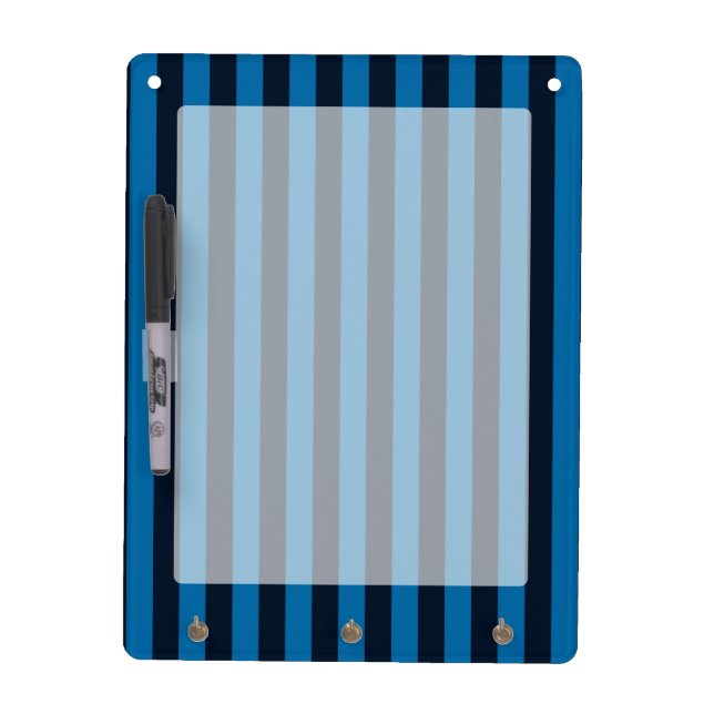 Blue Vertical Stripes Background Decor Dry-Erase Board (Front)