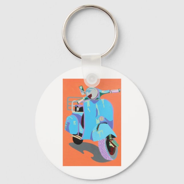 Blue Vespa Keychain (Front)