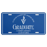 CLASS OF (any year) custom name license plate | Zazzle