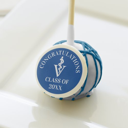 Blue Veterinary School Graduation Party Cake Pops