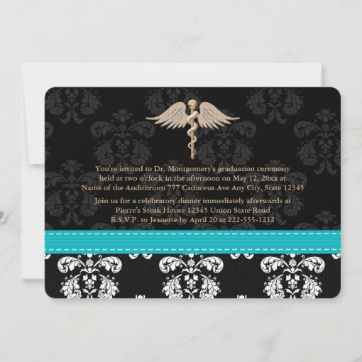 Blue Veterinary Vet School Graduation Announcement Zazzle