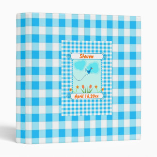 Blue Vichy Baby Photo Album Binder