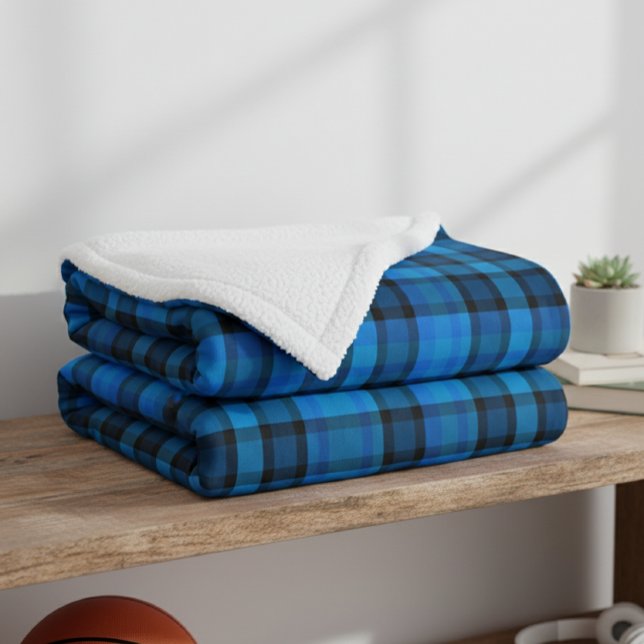 Blue Vichy Check Polar Fleece Blanket (Creator Uploaded)