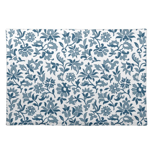Blue Victorian Calico 2 Cloth Placemat (Front)
