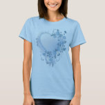 Blue Victorian Heart T-shirt at Zazzle