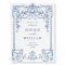 Blue Victorian Ornate Grace Floral Wedding WELCOME