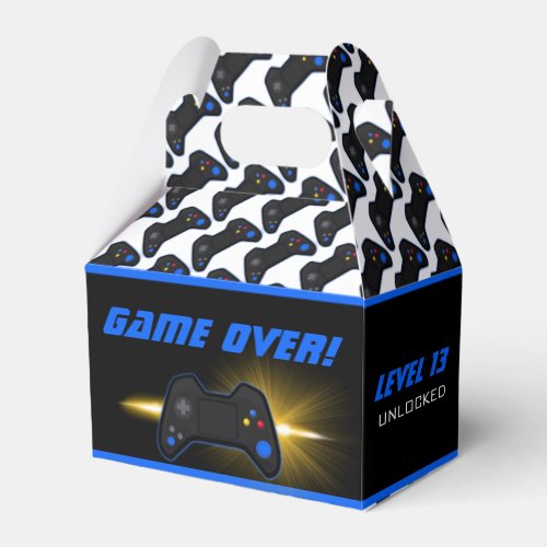 Blue Video Game Controller Favor Box