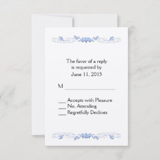 Blue Vine RSVP Card