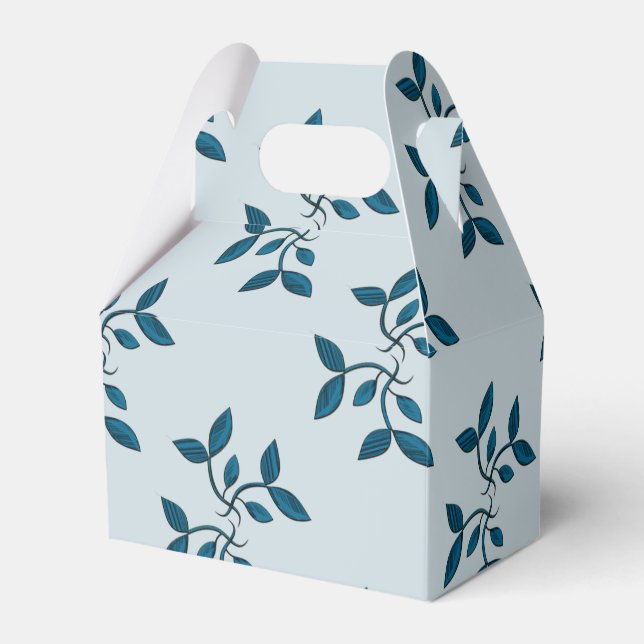 Blue Vines Favor Boxes (Front Side)