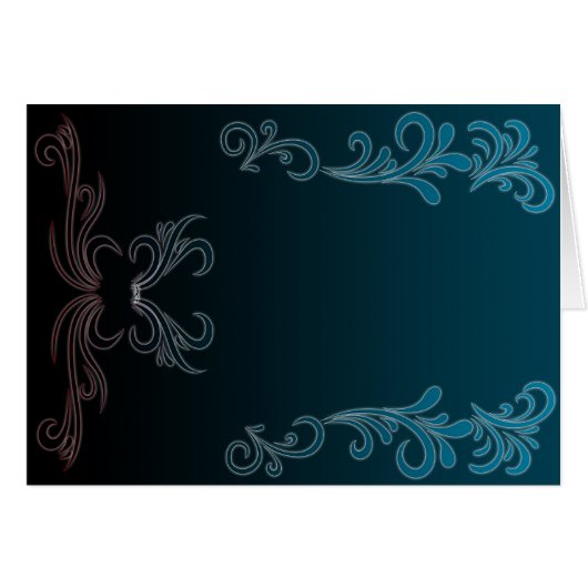 Blue Vines (landscape) Cards (Front Horizontal)