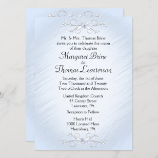 Blue Vines Wedding Invitations