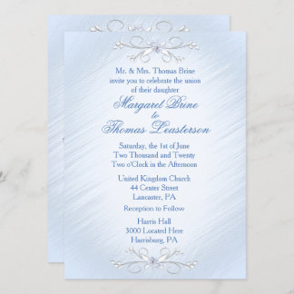 Blue Vines Wedding Invitations