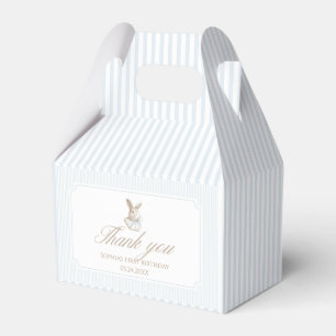 Blue Vintage Bunny Some Bunny Is Turning One Favor Boxes