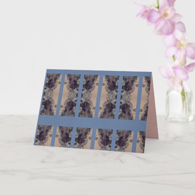 Blue Vintage Card (Orchid)