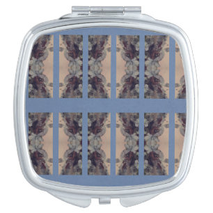 Blue Vintage Compact Mirror