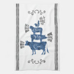 Blue Vintage Country Farmhouse Kitchen Towel